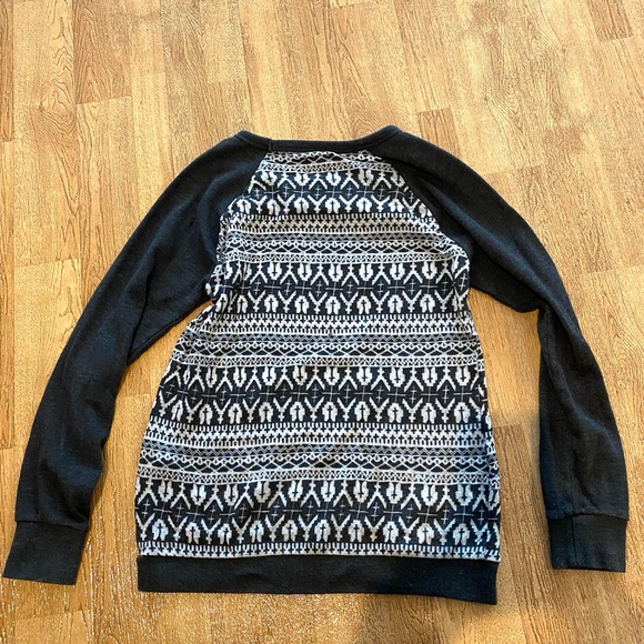 Empyre Womens Dark & Light Gray Fair Isle Pullover Sweater Size Small - Picture 6 of 7